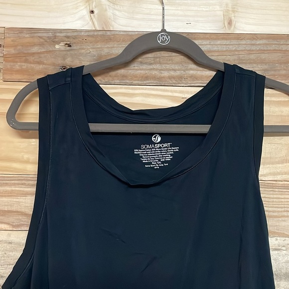 Soma Sport size XXL Black Sleeveless Soft and Stretchy Workout Loungewear Top - Picture 4 of 8